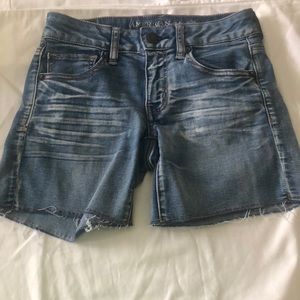 American Eagle super super stretch jean shorts